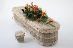 Seagrass shown with ash casket